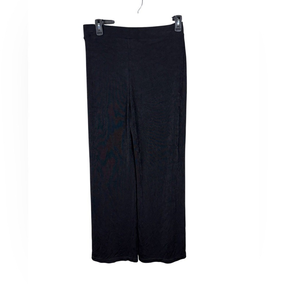 Chicos Womens Travelers Slinky Wide Leg Pants Size 10 Tall Black - Picture 4 of 8